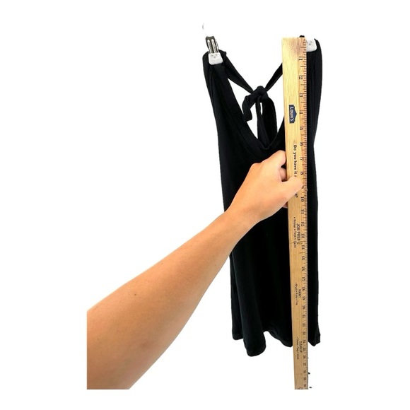 Splendid | S Small Black Ribbed Halter Bodycon Dress - Picture 11 of 12